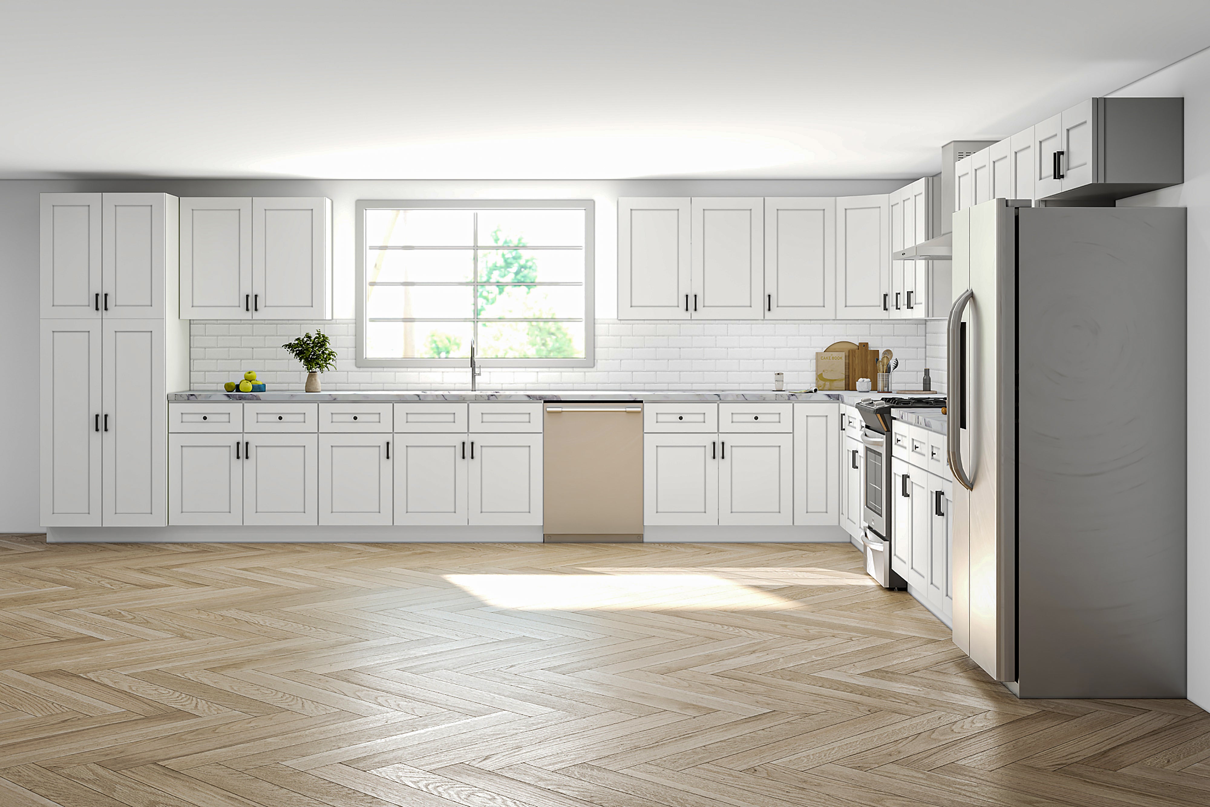 18 X 18 J&K White Shaker Kitchen